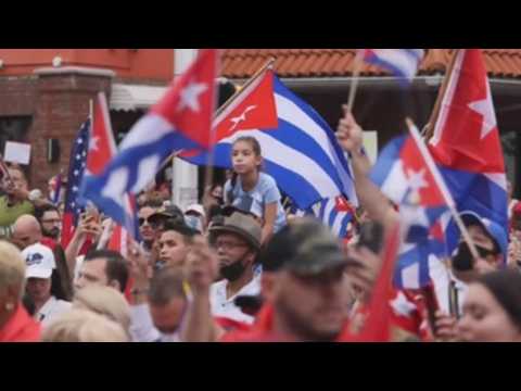 Hundreds in New Jersey march in solidarity with protesters in Cuba