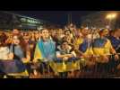 Ukrainian soccer fans gather to watch Euro 2020 quarterfinal match between Ukraine, England