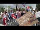 Cubans in Panama rally in support of protesters on island nation