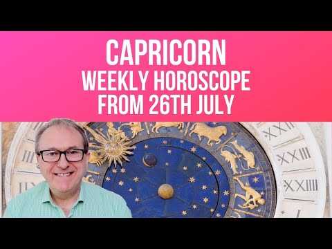 Capricorn Weekly Horoscope from 26th July 2021