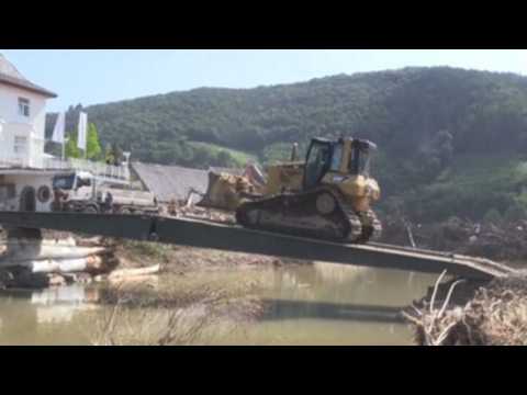 Cleanup work continues after floods in Germany