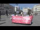 Demonstration in support of the euthanasia law in Madrid