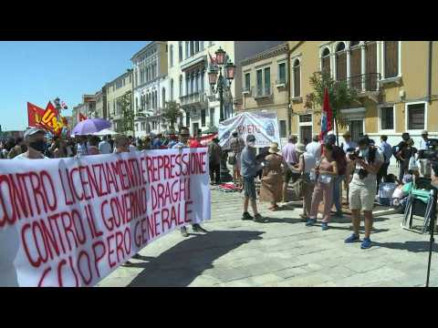 Anti-G20 protesters demonstrate as Finance ministers gather in Venice