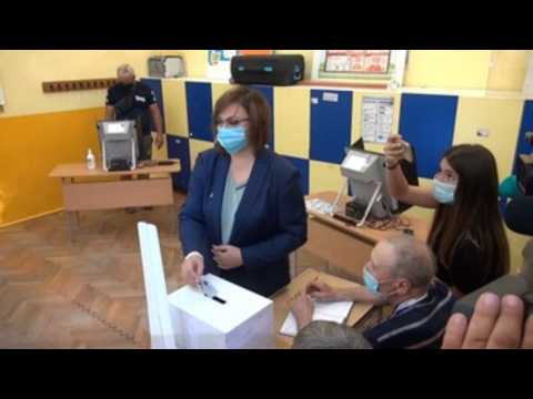 Socialist party leader votes in Bulgaria elections