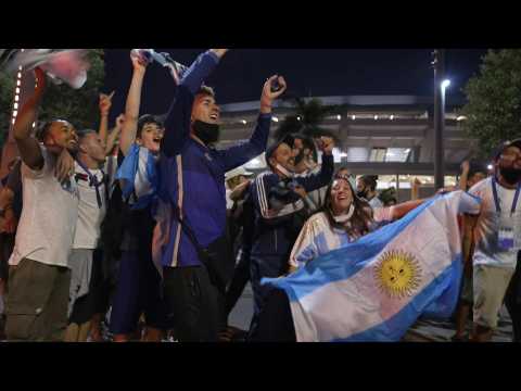 Argentina fans celebrate Copa America triumph while Brazil fans shocked at loss