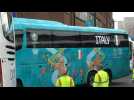 Euro 2020: Italy's team bus arrives at Wembley Stadium