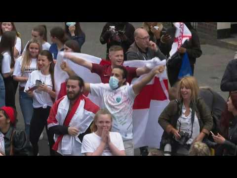Euro 2020: Fans in Kirby Estate celebrate England's first goal against Italy