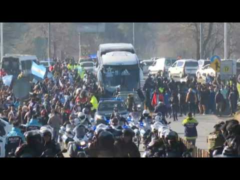 Argentina team returns home after Copa America victory