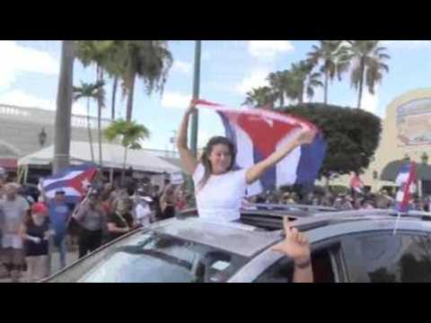 Cuban-Americans rally in support of protests to end communist dictatorship in Cuba
