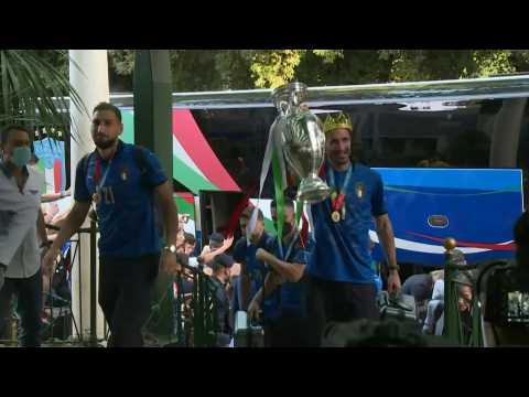 Euro 2020: Italian team returns home after tournament victory