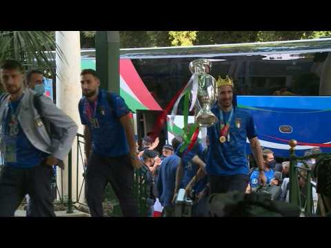 Euro 2020: Italy team returns home after tournament victory
