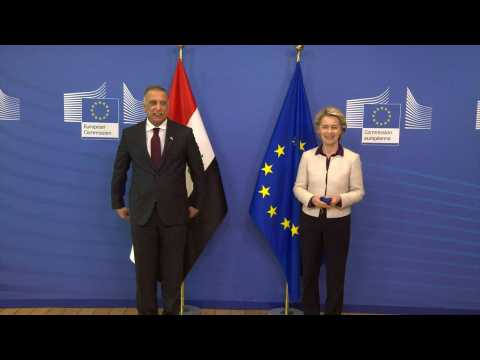 Ursula von der Leyen receives Iraq's Prime minister