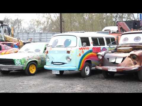 Life-size Cars create an illusion for Chilean children