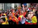 Footabll fans in London gear up for Spain-Italy EURO 2020 match