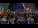 Fans celebrate in Rome as Italy goes through to Euro Cup final