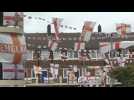 Euro 2020: Hundreds of England flags hang above London's Kirby Estate