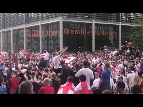 EURO 2021 - Ambiance autour du stade Wembley à Londres avant Angleterre - Danemark le 7 juillet 2021