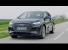 Audi Q4 Sportback e-tron in Aurora violet Driving Video
