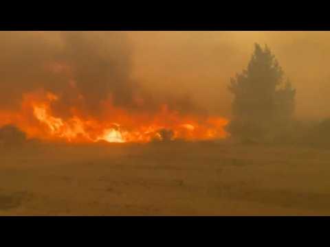 Firefighters battle 'aggressive' blaze in Nevada