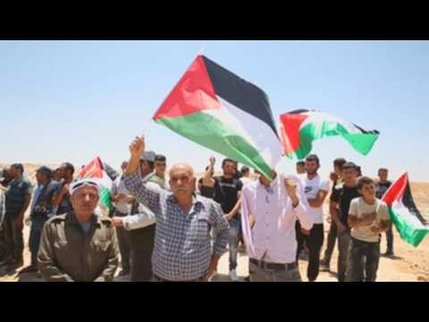 Palestinian protest against Israeli settlements in the West Bank