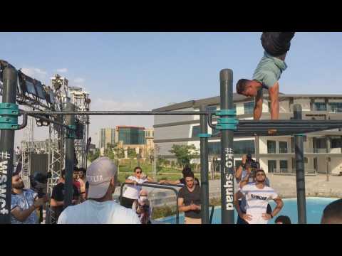 Egyptian athletes participate in the National Street Workout Championship
