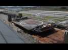 SpaceX drone ship crosses Panama Canal