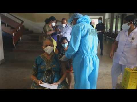 Sri Lankan senior citizens receive second jab of AstraZeneca COVID-19 vaccine