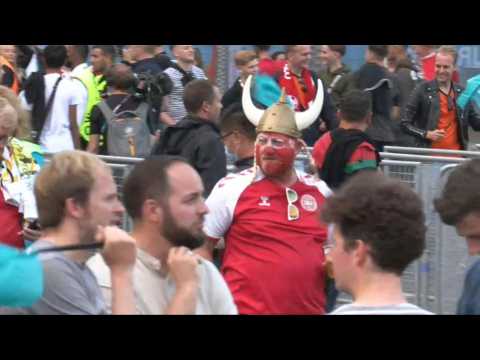 Euro 2020: Victorious Denmark fans celebrate as they leave stadium