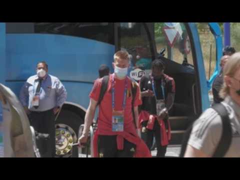 Belgium arrives in Seville to prepare match against Portugal