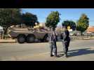 Police and military at the Pietermaritzburg High Court before Zuma's online trial - Label : AFPTV - First images - Category : News