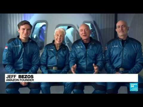 Bezos and crewmates prepare for inaugural Blue Origin space flight