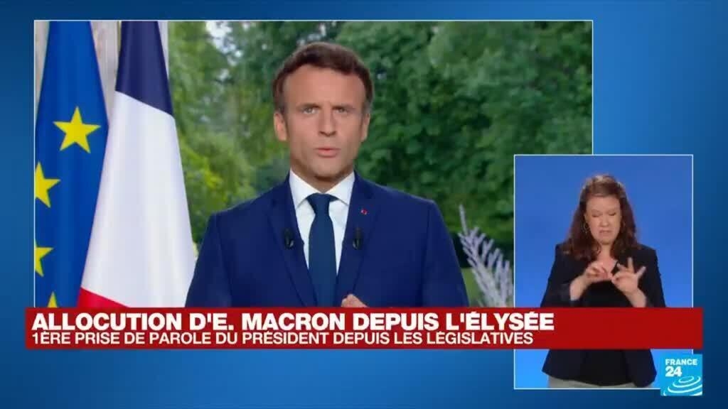 REPLAY - Allocution d'Emmanuel Macron après le résultat des législatives 2022 (France 24 FR)