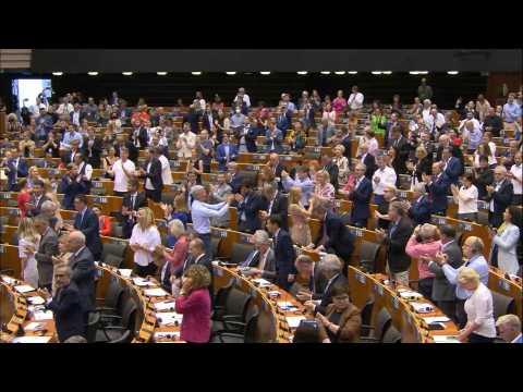 MEPs give standing ovation after voting for candidate status of Ukraine, Moldova and Georgia