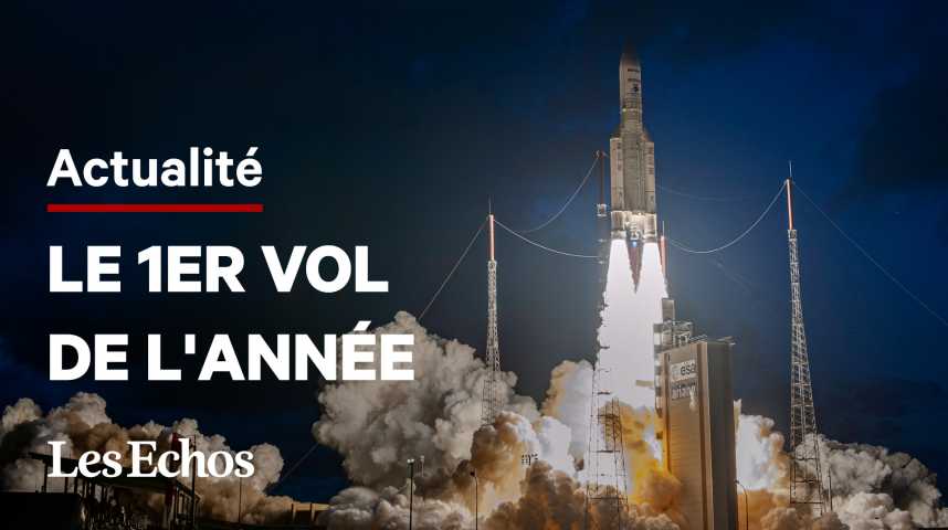 Illustration pour la vidéo La fusée Ariane 5 place deux satellites en orbite