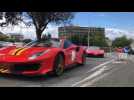 VIDEO. Quatre Ferrari venues de Manchester font escale à Parthenay