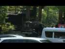 Japan: Hearse carrying Abe's body arrives at temple