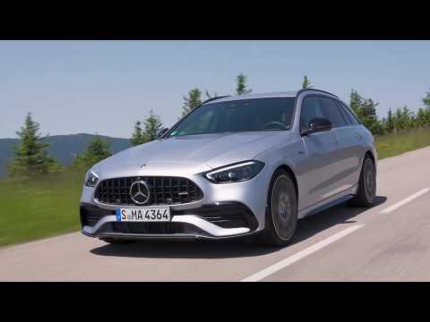 Mercedes-AMG C 43 4MATIC Estate in high-tech silver Driving Video