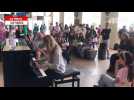 VIDÉO. Les élèves du conservatoire du Mans célèbrent les dix ans du piano en gare