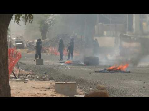 Scenes in the streets of Dakar as dwindling protest met by armed police