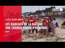 VIDEO. Une folle ambiance sur la plage de Luc-sur-Mer pour la course des Radeaux de la baleine