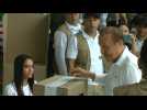Colombia presidential candidate Hernandez votes in election runoff