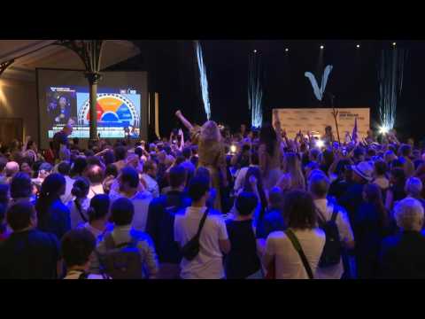 French leftists celebrate result of legislative elections