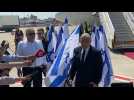 Israel's Lapid boards plane ahead of first state visit to France - Label : AFPTV - First images - Category : News