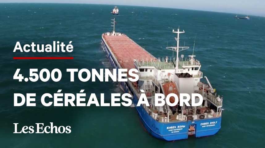 Illustration pour la vidéo Un cargo russe transportant des céréales ukrainiennes retenu en Turquie