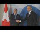 Swiss President welcomes Ukrainian Prime Minister as Ukraine recovery meet opens