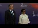 US Secretary of State Antony Blinken arrives at G20 foreign ministers' meeting