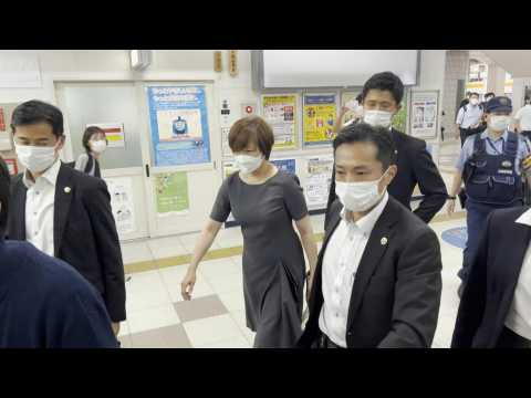 Wife of former Japan PM Abe, Akie Abe, arrives in Nara after shooting