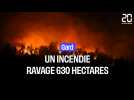 Gard : Un incendie ravage plus de 600 hectares de végétation