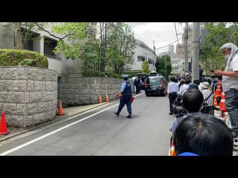 Images outside house of deceased Japanese former PM Shinzo Abe