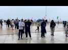 Dunkerque : La Bonne Aventure commence à s'animer timidement sous la pluie, place du Centenaire au son electro